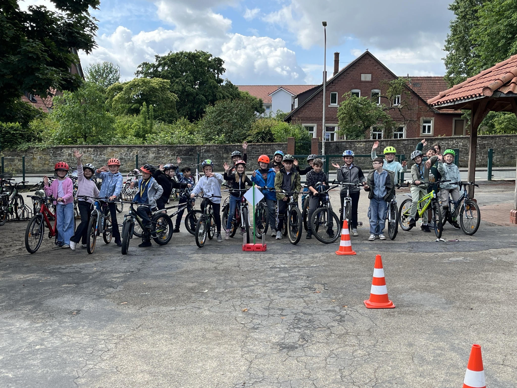 Fahrradparcours und -prüfung